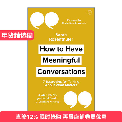 英文原版 How to Have Meaningful Conversations 关键对话 有效扭转局面的7种交谈策略 Sarah Rozenthuler 进口英语原版书籍