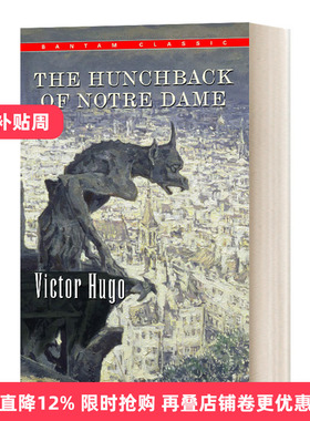 英文原版 The Hunchback of Notre Dame 巴黎圣母院 雨果 Victor Hugo Bantam Classics 法国文学经典名著 进口英语原版书籍