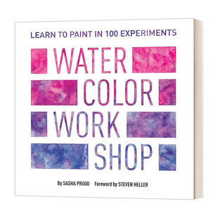 100 Watercolor Paint 英文原版 Experiments 进口英语原版 Learn 英文版 Workshop 书籍 水彩实践课