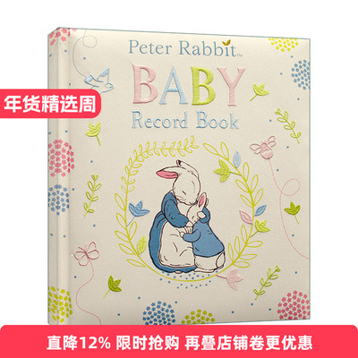 Peter Rabbit Baby Record Book 彼得兔 宝宝成长记录小书 精装进口原版英文书籍