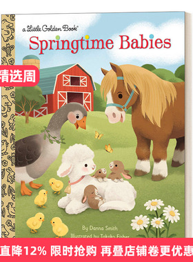 英文原版 Springtime Babies Little Golden Book 春天的宝宝 兰登书屋精装小金书 英文版 进口英语原版书籍