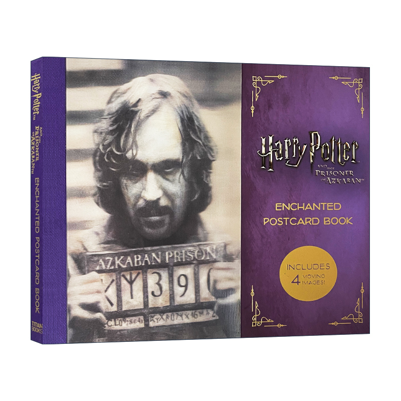英文原版 Harry Potter and the Prisoner of Azkaban Enchanted Postcard Book 哈利波特与阿兹卡班的囚徒 魔法明信片收藏书