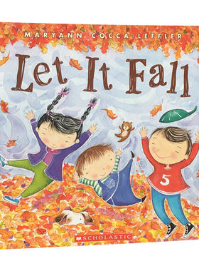 英文原版 Let It Fall 秋季落叶飘 感知秋天的色彩 儿童英语启蒙亲子阅读 艺术绘本 英语单词汇阅读提升 英文版 进口原版书籍