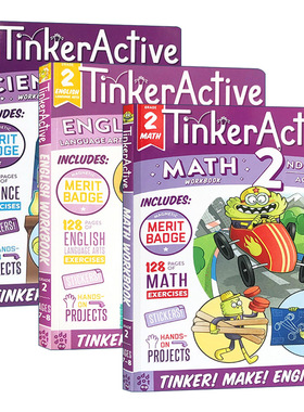 TinkerActive Workbooks 2nd Grade 二年级不同科目练习册 3册进口原版英文书籍