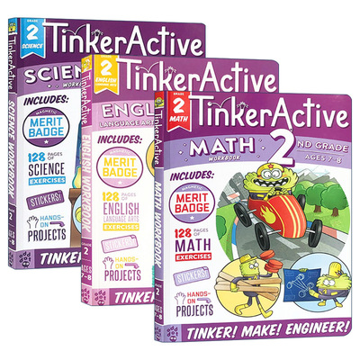TinkerActive Workbooks 2nd Grade 二年级不同科目练习册 3册进口原版英文书籍