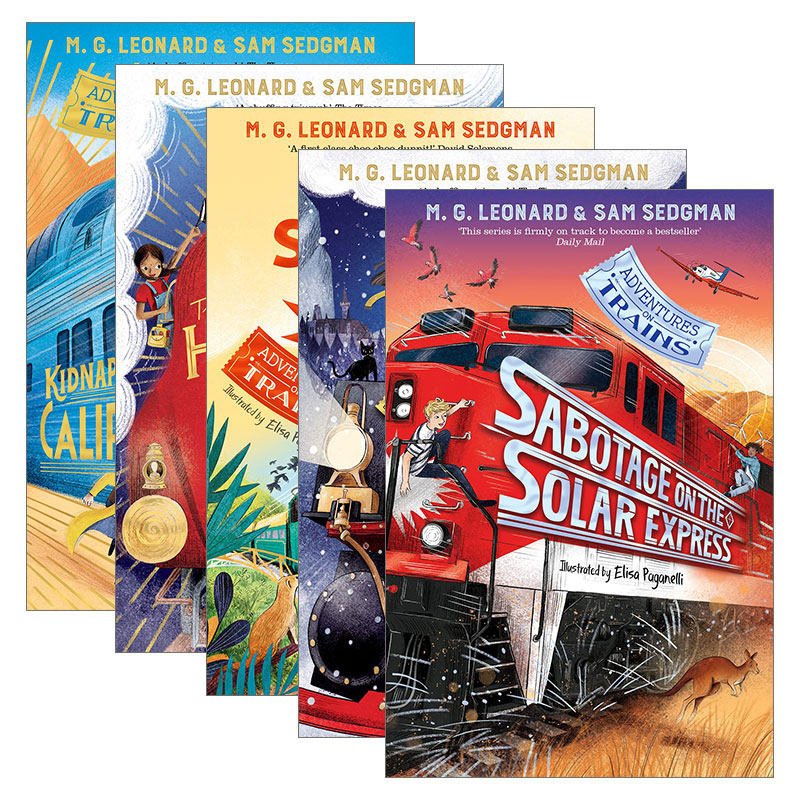 英文原版 Adventures on Trains 火车冒险系列1-5册 儿童章节书 故事小说 文学读物 英文版 进口英语原版书籍