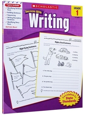 美国小学一年级英语写作练习册 Scholastic Success with Writing 1 英文原版教材 学乐成功系列 小学生家庭练习册 课外作业提升