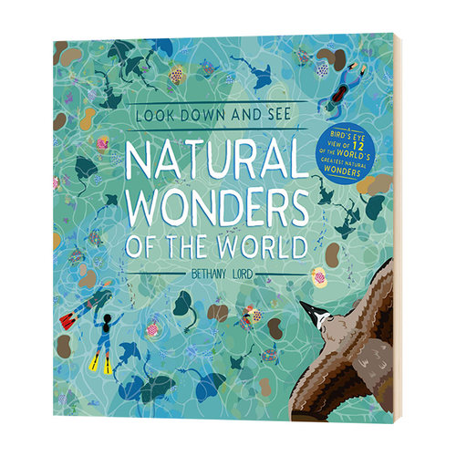 世界自然奇观 Look Down and See Natural Wonders of the World 英文原版 英文版少儿科普百科 进口原版英语书籍