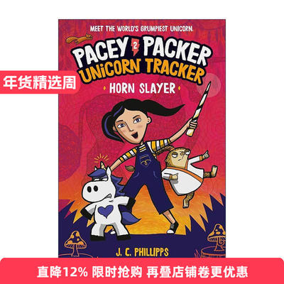 英文原版 Pacey Packer Unicorn Tracker 2 Horn Slayer 佩西帕克 独角兽追踪者系列2 儿童奇幻冒险漫画 英文版进口英语原版书籍