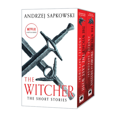 英文原版 The Witcher Stories Boxed Set 猎魔人短篇2册盒装 白狼崛起 最后的愿望 宿命之剑 白底新封面版 英文版 进口英语书籍