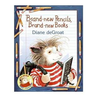 英文原版 Brand-new Pencils Brand-new Books 新的铅笔 新的图书 小刺猬吉尔伯特和朋友 英文版 进口英语原版书籍