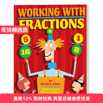 英文原版 Working with Fractions 使用分数 6-9岁儿童数学启蒙学习绘本 Edward Miller 英文版 进口英语原版书籍