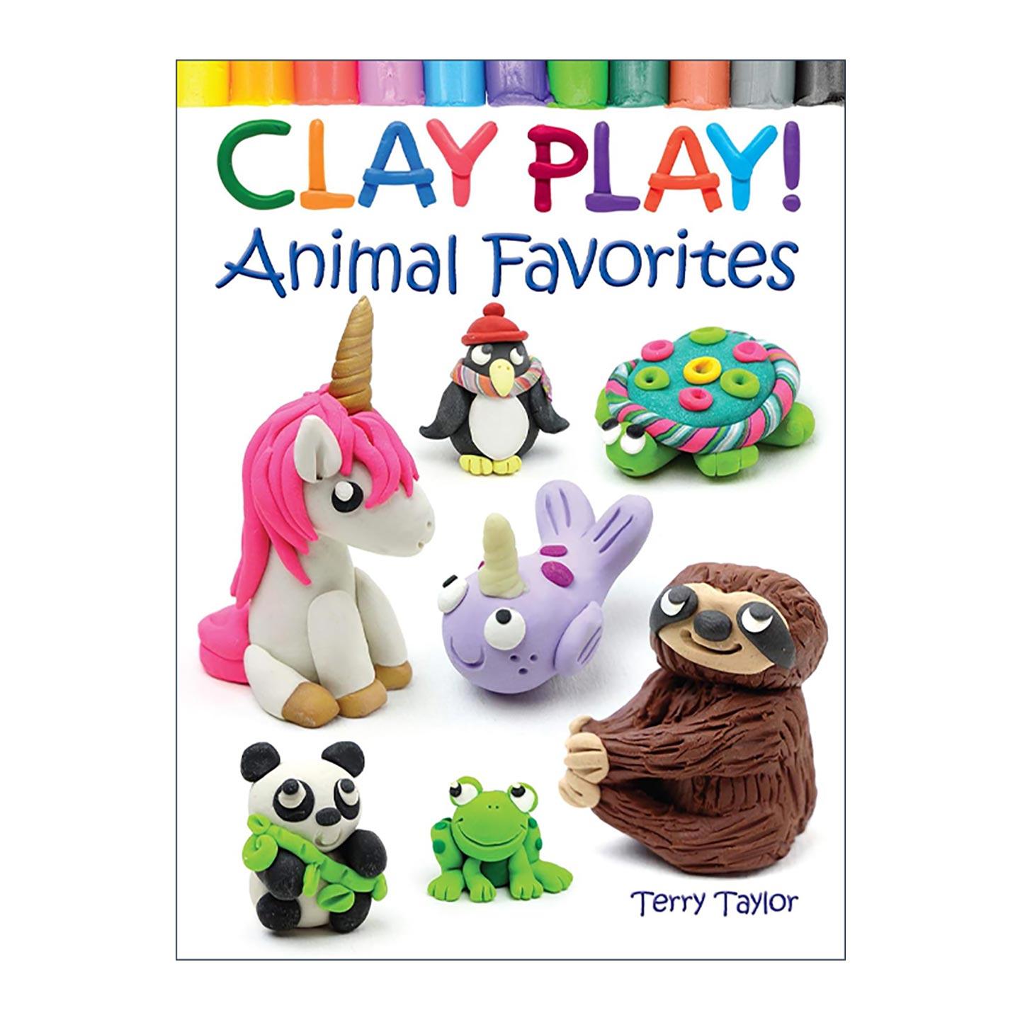 英文原版 Clay Play! Animal Favorites 动物黏土 彩泥捏造制作指南 儿童益智游戏活动书 英文版 进口英语原版书籍