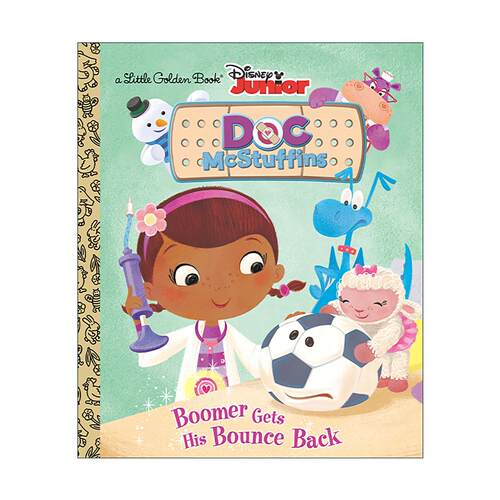 英文原版 Boomer Gets His Bounce Back (Disney Junior: Doc McStuffins) (Little Golden Book) 布默重获新生 迪士尼玩具小医生