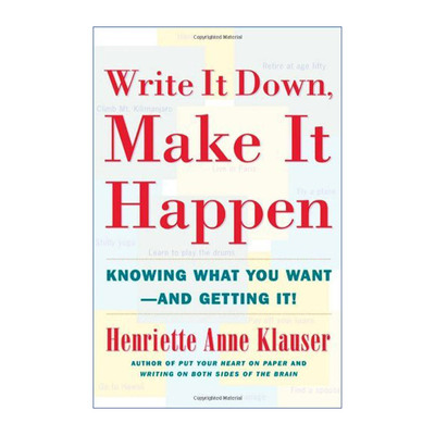 Write It Down Make It Happen 写下来 实现它进口原版英文书籍