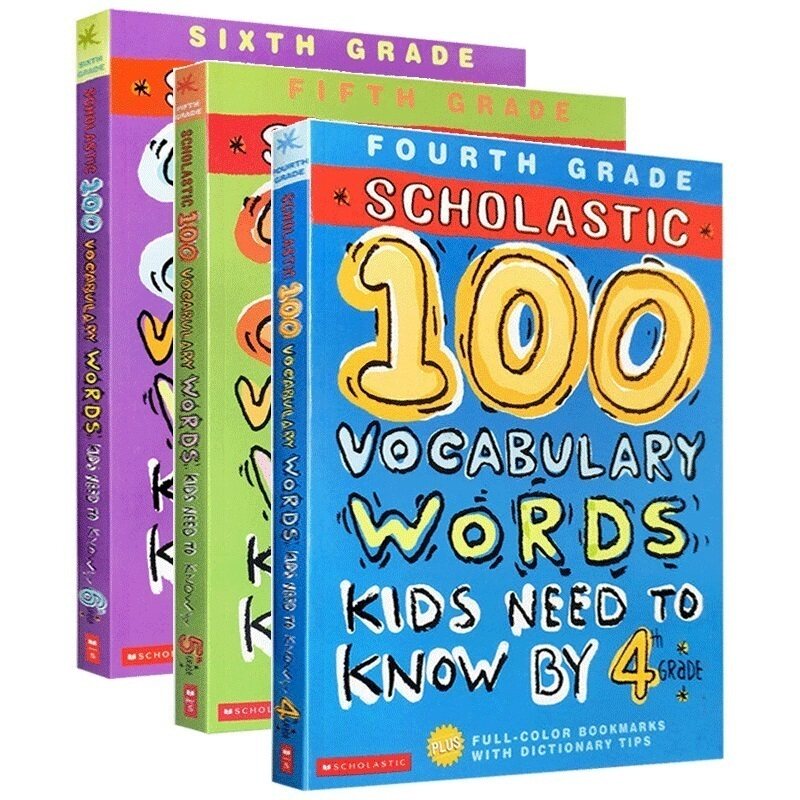 学乐美国小学4-6年级要掌握的英语词汇3册 正版Scholastic 100 Vocabulary Words Kids Need to Know英文原版进口单词练习册