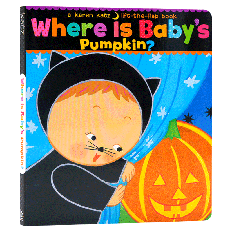 宝宝的南瓜在哪里 英文原版绘本 Where Is Baby's Pumpkin Karen Katz 卡伦卡茨 儿童英语启蒙纸板翻翻书 英文版进口图画故事书
