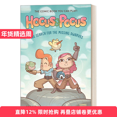英文原版 Hocus & Pocus The Search for the Missing Dwarves 漫画任务系列3 霍克斯与波克斯 寻找失踪的小矮人 英文版 进口书籍