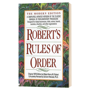 罗伯特议事规则 Robert's Rules of Order 亨利 罗伯特 英文原版 议事规则标准 议事情形下对话范本 英文版进口英语领导管理学书籍