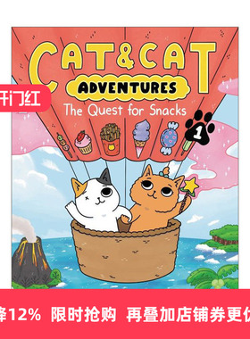 英文原版 Cat and Cat Adventures The Quest for Snacks 猫猫历险记1 全彩漫画 英文版 进口英语原版书籍