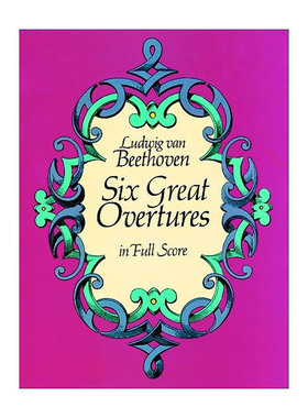 Six Great Overtures in Full Score 贝多芬六大著名前奏曲全谱进口原版英文书籍