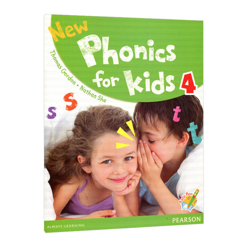 香港朗文幼儿英语自然拼读教材4级别 New Phonics for kids 4 英文原版 学生用书 亲子幼儿小班教材 可搭配培生易学笔 点读笔