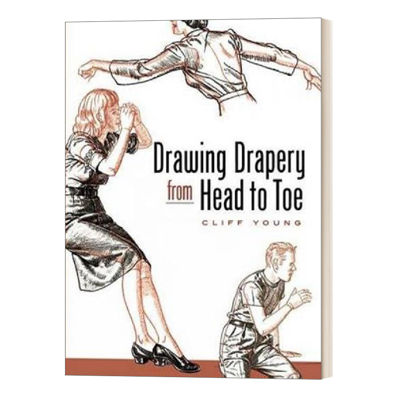 英文原版 Drawing Drapery from Head to Toe 从头到脚画褶皱 Dover艺术指导系列 英文版 进口英语原版书籍