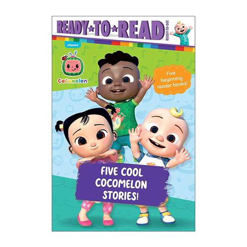英文原版 Five Cool CoComelon Stories 可可瓜瓜5合1 准备读分级读物Ready to go 英文版 进口英语原版书籍