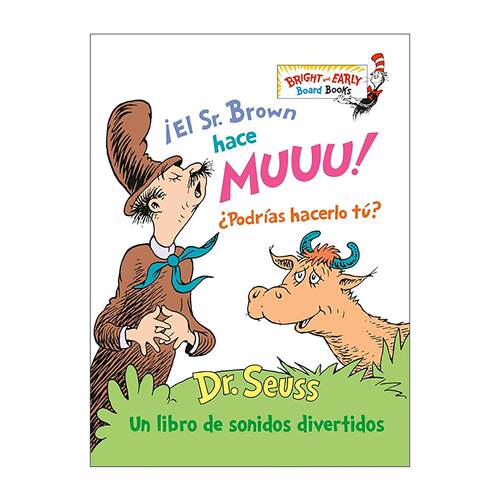 原版 Mr.Brown Can Moo Can You Spanish Edition 布朗先生会学牛叫 你行吗 西班牙语版 苏斯博士 儿童经典绘本 进口原版书籍