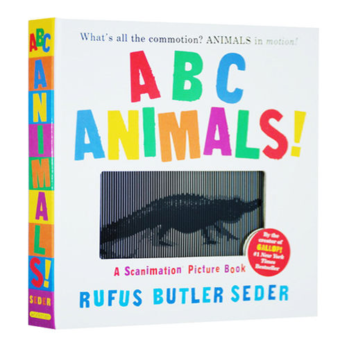 光与影视觉动物ABC动画书 ABC Animals A Scanimation Picture Book 英文原版 动画效果翻翻书 儿童趣味认知 英文版进口英语书籍