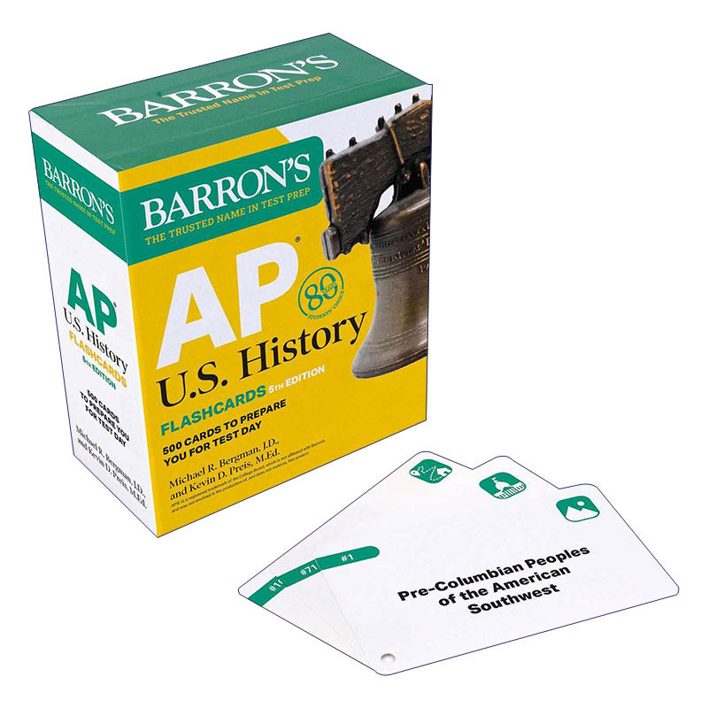 英文原版 AP U.S. History Flashcards Fifth Edition Up-to-Date Review AP美国历史 备考闪卡  第5版 英文版 进口英语原版书籍
