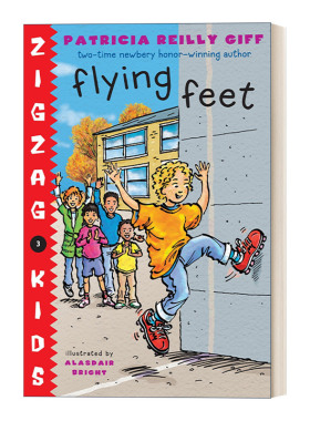 英文原版 Flying Feet Zigzag Kids 03 锯齿孩子系列3 儿童章节桥梁故事书 纽伯瑞奖得主Patricia Reilly Giff 英文版 进口英语书