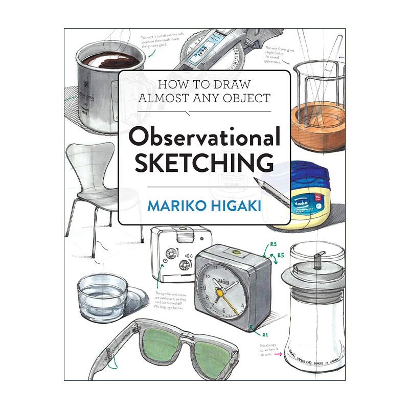 英文原版 Observational Sketching Hone Your Artistic Skills by Learning How to Observe and Sketch Everyday Objects 观察性