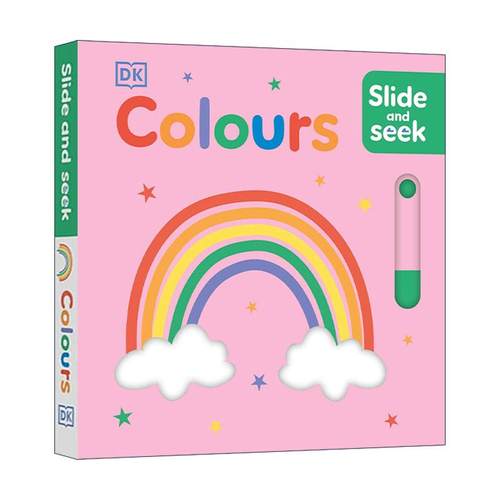 英文原版 Slide and Seek Colours 滑动探索 颜色 DK儿童趣味抽拉机关操作书 DK低幼儿童启蒙认知绘本 英文版 进口英语原版书籍