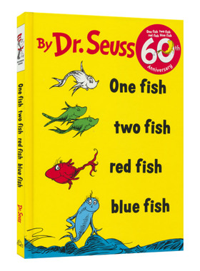 一条鱼两条鱼红色的鱼蓝色的鱼 One Fish Two Fish Red Fish Blue Fish 英文原版绘本 苏斯博士 廖彩杏推荐 英文版进口英语书籍