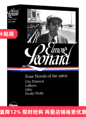 英文原版 Elmore LeonardFour Novels of the 1980s 埃尔莫尔伦纳德八十年代的四部小说 精装 英文版 进口英语书籍