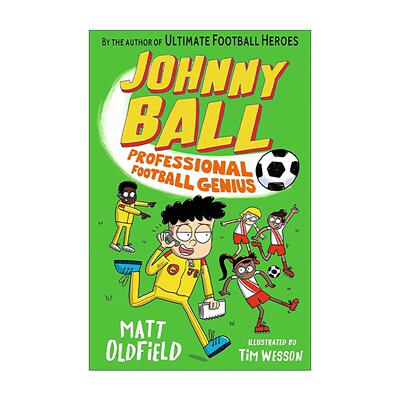 英文原版 Johnny Ball Professional Football Genius 职业足球天才 儿童幽默小说 英文版 进口英语原版书籍