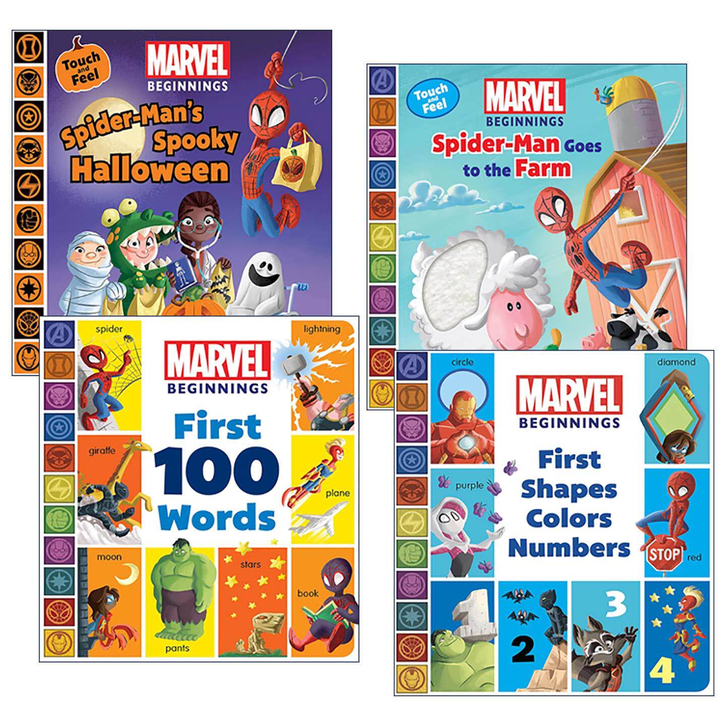 英文原版 Marvel Beginnings 漫威初级读物系列4册 儿童启蒙认知绘本 纸板书 英文版 进口英语原版书籍