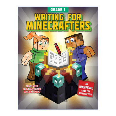 英文原版 Writing for Minecrafters Grade 1 我的世界 英语写作1年级 帮助孩子提高语言技能 非官方手册 英文版 进口英语原版书籍