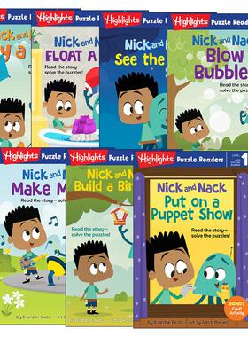 英文原版 Highlights Puzzle Readers  Level 1 Nick and Nack 尼克与纳克系列7册 故事与益智谜题 亮点儿童分级读物 英文版进口书
