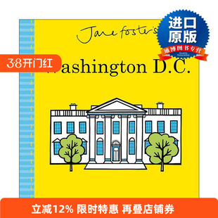 英文原版 Jane Foster's Washington D.C. 美国首都华盛顿 儿童启蒙认知纸板书绘本 简福斯特 英文版 进口英语原版书籍