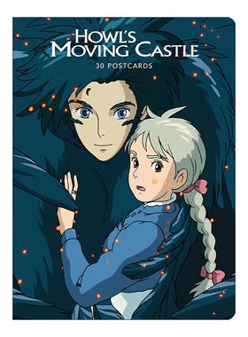 英文原版 Howl's Moving Castle 30 Postcards 哈尔的移动城堡 30张明信片 吉卜力工作室 英文版 进口英语原版书籍