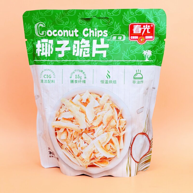 春光椰子脆片原味60g海南特产椰子薄脆水果干办公室休闲零食