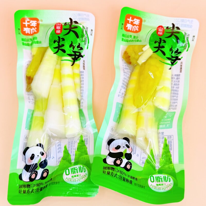 十年有成山椒尖尖笋手切笋条泡椒竹笋脆笋云南特产酸辣即食小零食