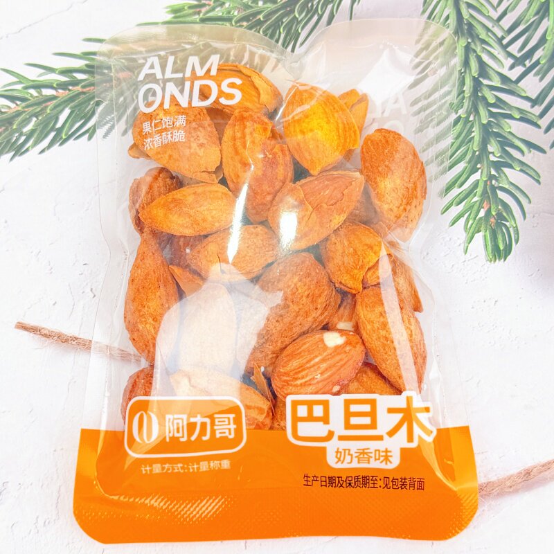 阿力哥巴旦木奶香味薄壳易剥扁桃仁杏仁坚果干果炒货年货休闲零食