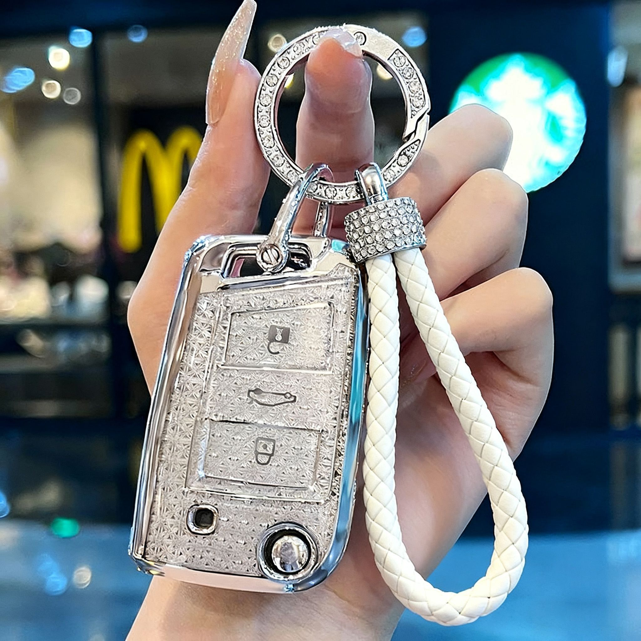 适用于大众id3钥匙套途观L途昂x揽巡id4高尔夫8帕萨特pro凌渡L扣