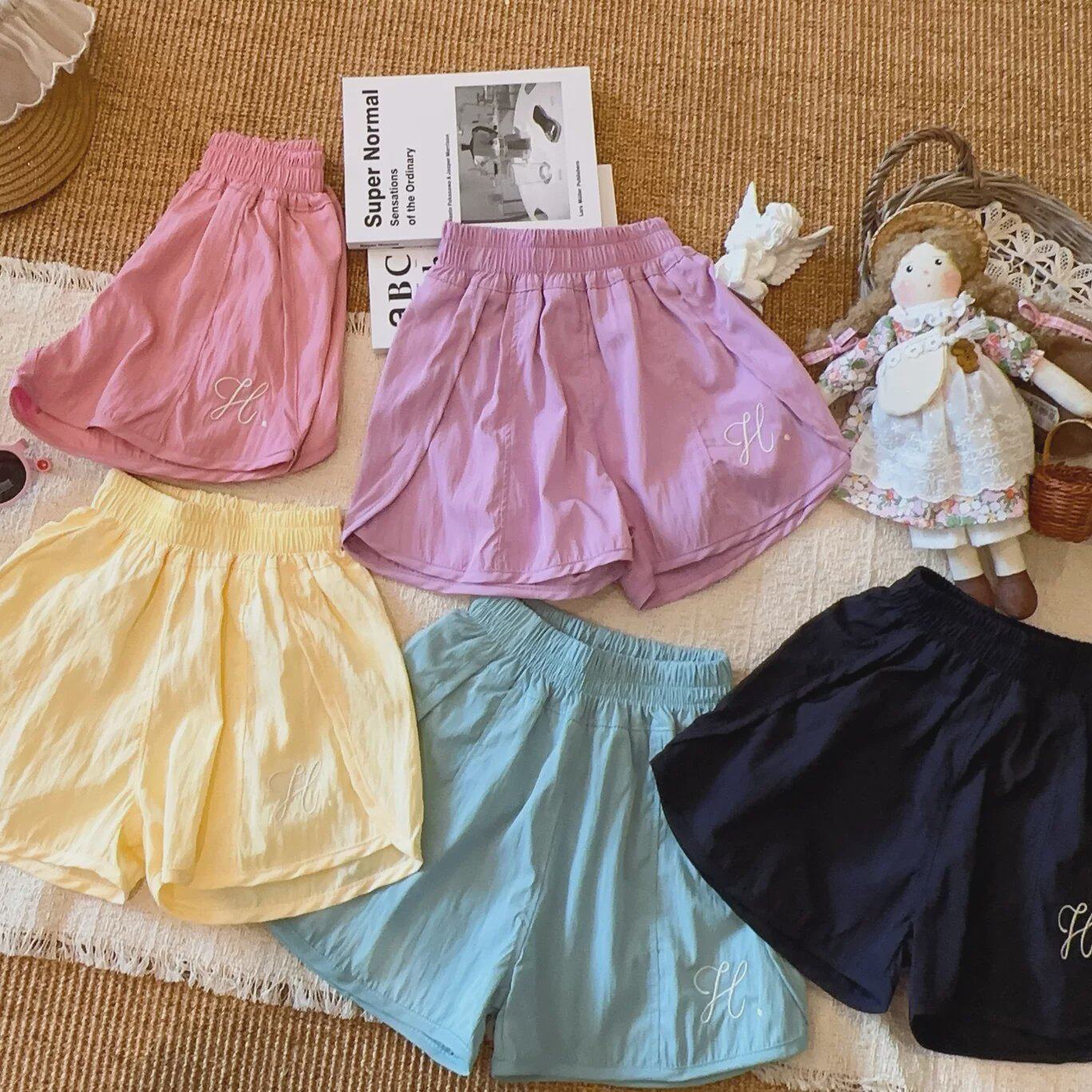 【亲子款】夏季糖果色百搭刺绣运动短裤HX2568