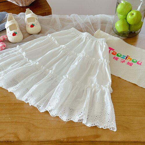 【亲子款】女童裙子女大童洋气蕾丝半身裙中长款裙子PSF520