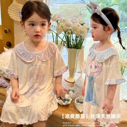【售完不补】亲子款优可丝花边卡通儿童睡裙25T66