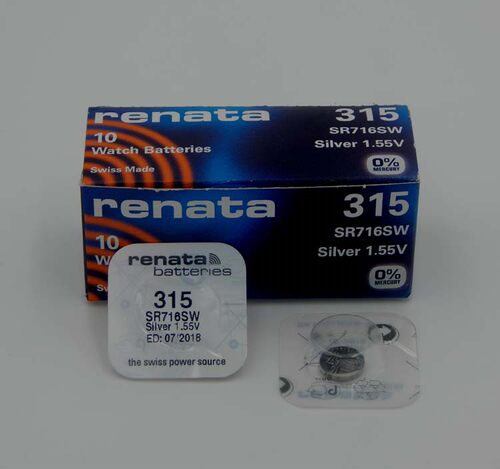 原装瑞士手表电池 RENATA纽扣电池 315 SR716SW 716纽扣电池